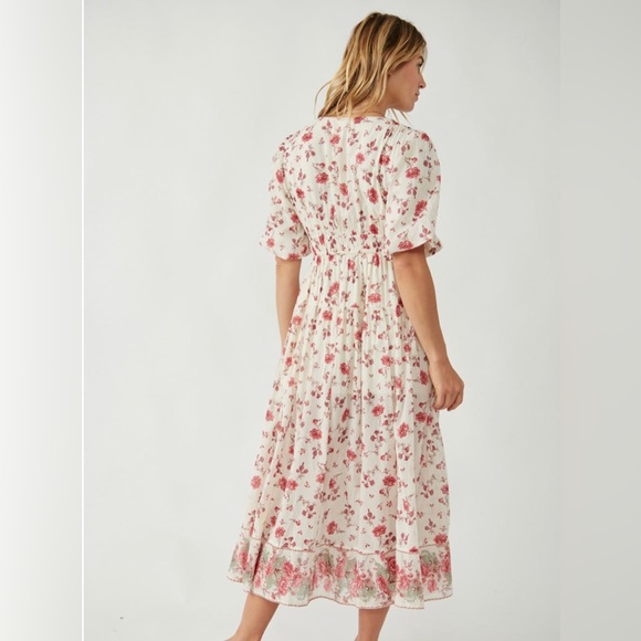 FREE PEOPLE Print LYSETTE Peasant Maxi Dress NWT S - Picture 9 of 9